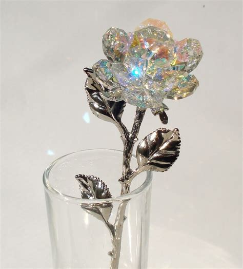 rose made of glass.